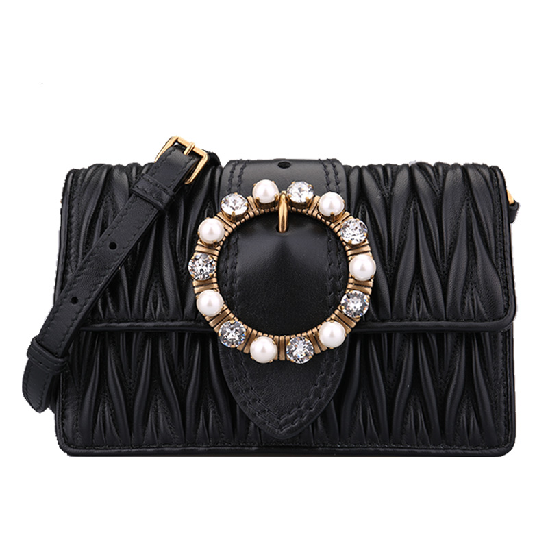 ミュウミュウ MIU MIU BAG レディースバッグ  5BL001N88NERO  Authentic New Handbag
