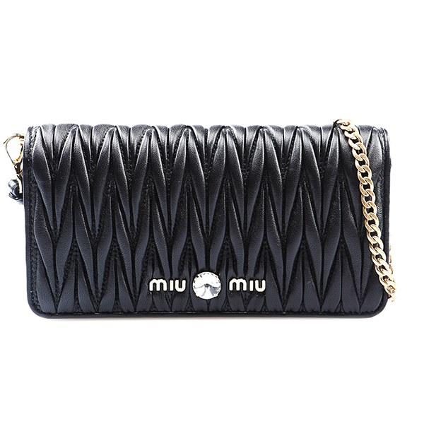 ミュウミュウ MIU MIU BAG レディースバッグ 5DH0292B9GNERO mini-shoulder bag Lady's shoulder bag pochette black