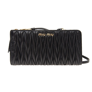 ミュウミュウ MIU MIU BAG レディースバッグ 5DH008N88NERO LAMBSKIN BLACK