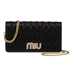 ミュウミュウ MIU MIU レディース マトラッセ ショルダーバッグ  5DH029 2BSQ NERO