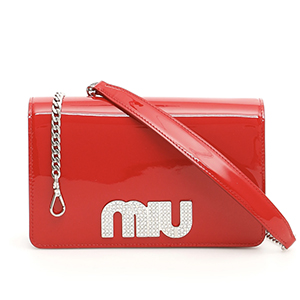 ミュウミュウ MIU MIU BAG レディースバッグ 5BP0042E6YFUOC red leather mini bag
