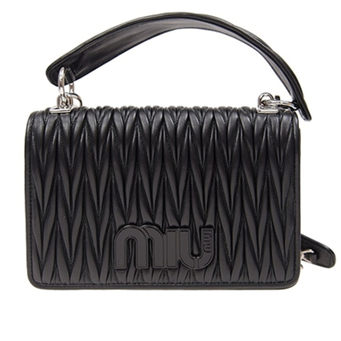 ミュウミュウ MIU MIU BAG レディースバッグ  5BH107N88NERO LAMBSKIN BLACK
