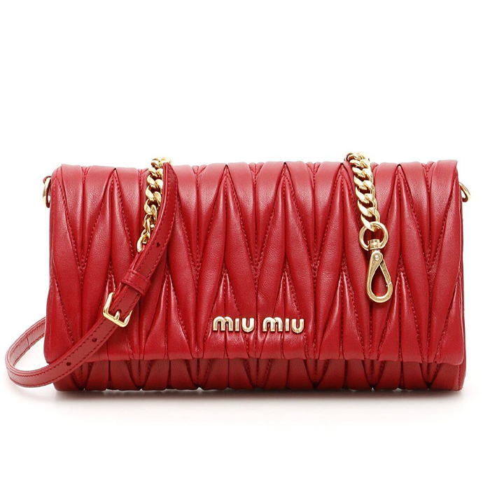 ミュウミュウ MIU MIU BAG レディースバッグ 5BH080N88FUOC Matelasse Crossbody Bag