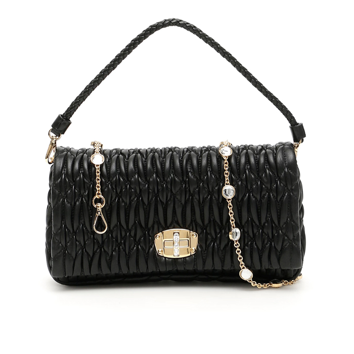 ミュウミュウ MIU MIU BAG レディースバッグ 5BD4172D21NERO cloquet nappa bag