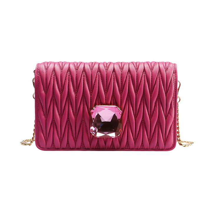 ミュウミュウ MIU MIU BAG レディースバッグ  5BP001FUXI Pink & Purple Wallet Bag In Lamb Skin