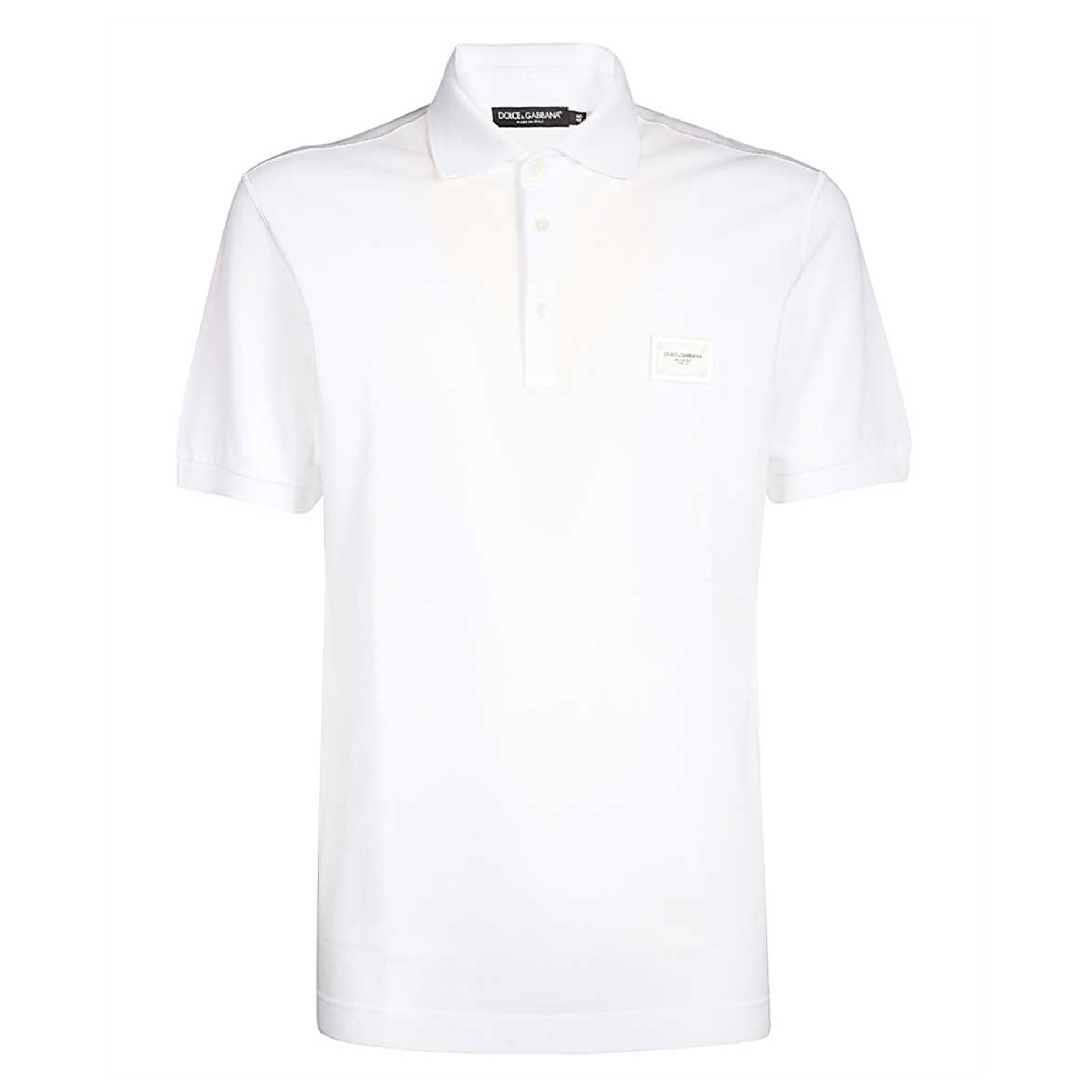 ドルチェ＆ガッバーナ DOLCE & GABBANA  メンズホワイトポロシャツ MEN POLO-SHIRT G8KK1T FU7EN W0800