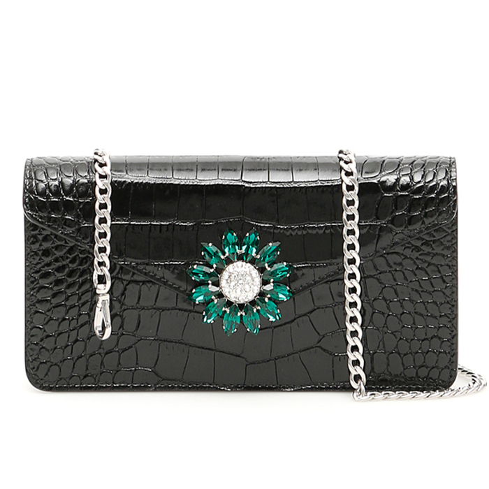 ミュウミュウ MIU MIU BAG レディースバッグ  5DH0442B96NERO CROCODILE-PRINT LEATHER MINI-BAG
