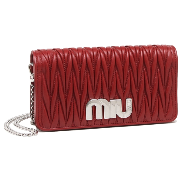 ミュウミュウ MIU MIU BAG レディースバッグ 5DH0442B4QFUOC LAMBSKIN RED