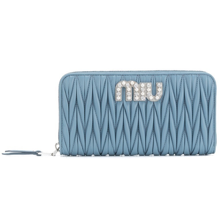 ミュウミュウ MIU MIU WALLET レディースウォレット 5ML5062BSQASTR  MATELASSE ASTRALE