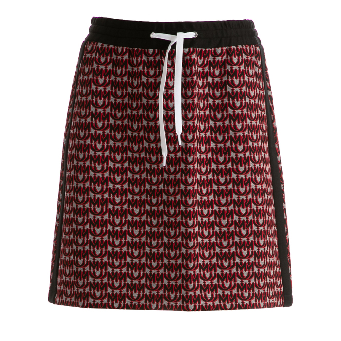 ミュウミュウ MIU MIU LADY SKIRT レディーススカート MJD1591UE5NERO JERSEY BLACK SKIRT  MONOGRAM