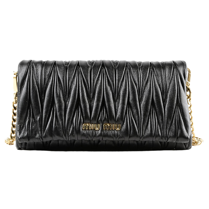 ミュウミュウ MIU MIU BAG レディース マテラッセレザーバッグ 5BH080 N88 NERO