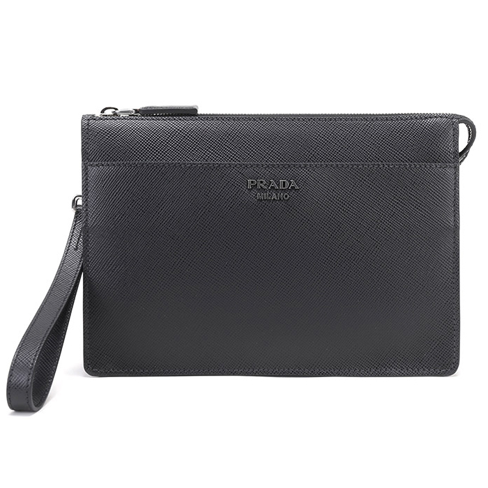 プラダ PRADA メンズ バッグ 2VF019 2FAD NERO BLACK SAFFIANO CLUTCH BAG