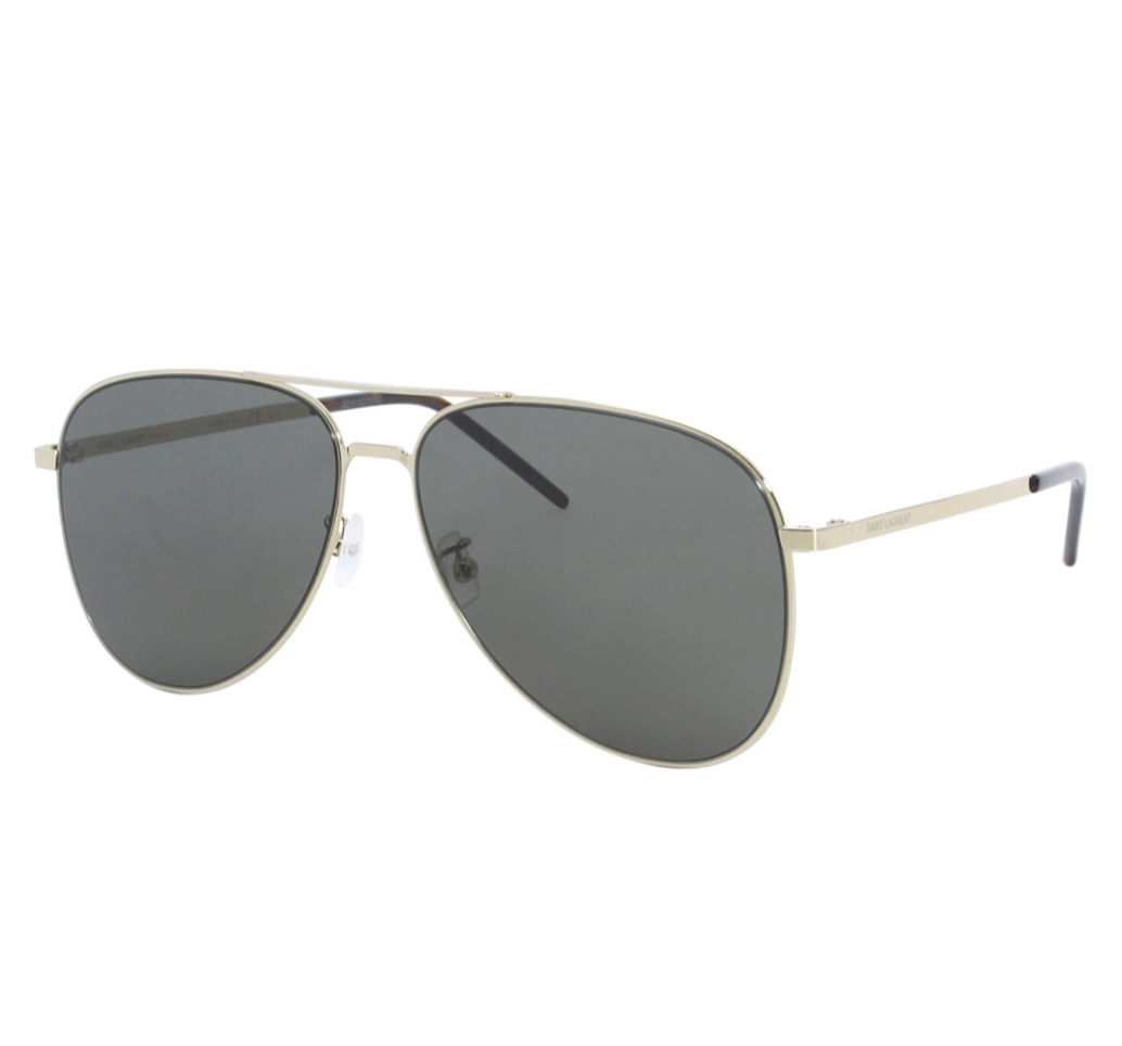 サンローラン SAINT LAURENT メンズサングラス CLASSIC11SLIM METAL 002 60 シルバー パイロット
