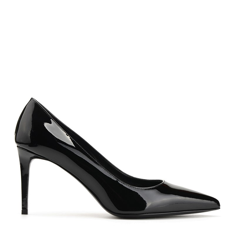 サンローラン SAINT LAURENT レディース ブラック パテントレザー ハイヒール シューズ 375368 B8I00 1000