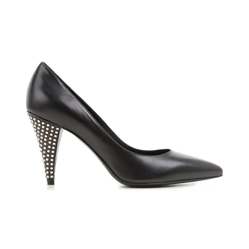 サンローラン SAINT LAURENT レディース ブラック レザー ハイヒール  シューズ 395840 AKP00 1000