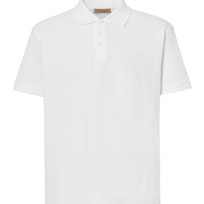 BURBERRY logo print pique polo shirt 8009498