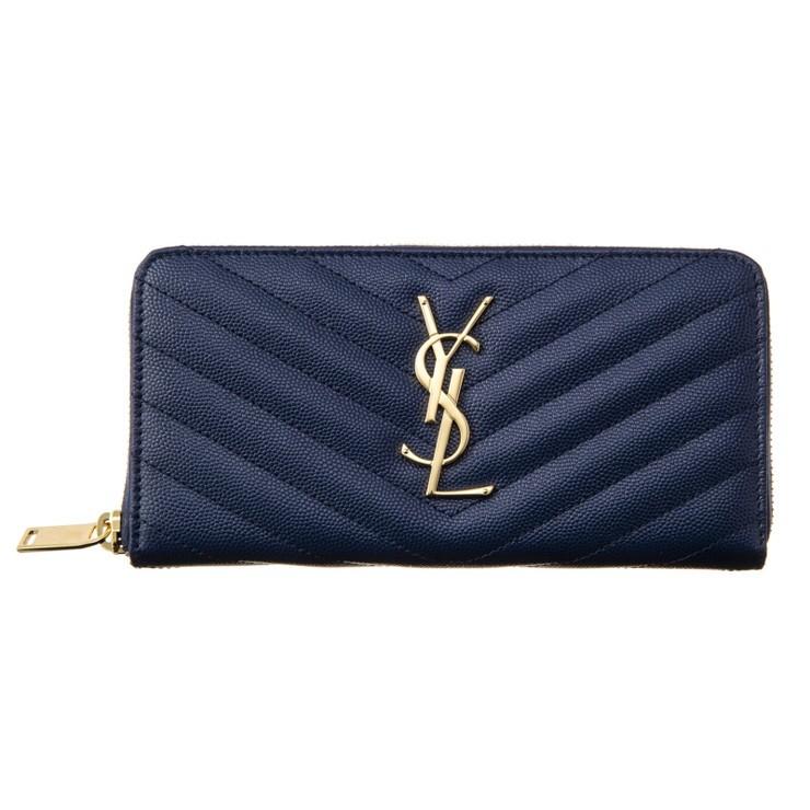 サンローラン SAINT LAURENT レディース 長財布 レザー キャビアスキン 358094 BOW01 4117