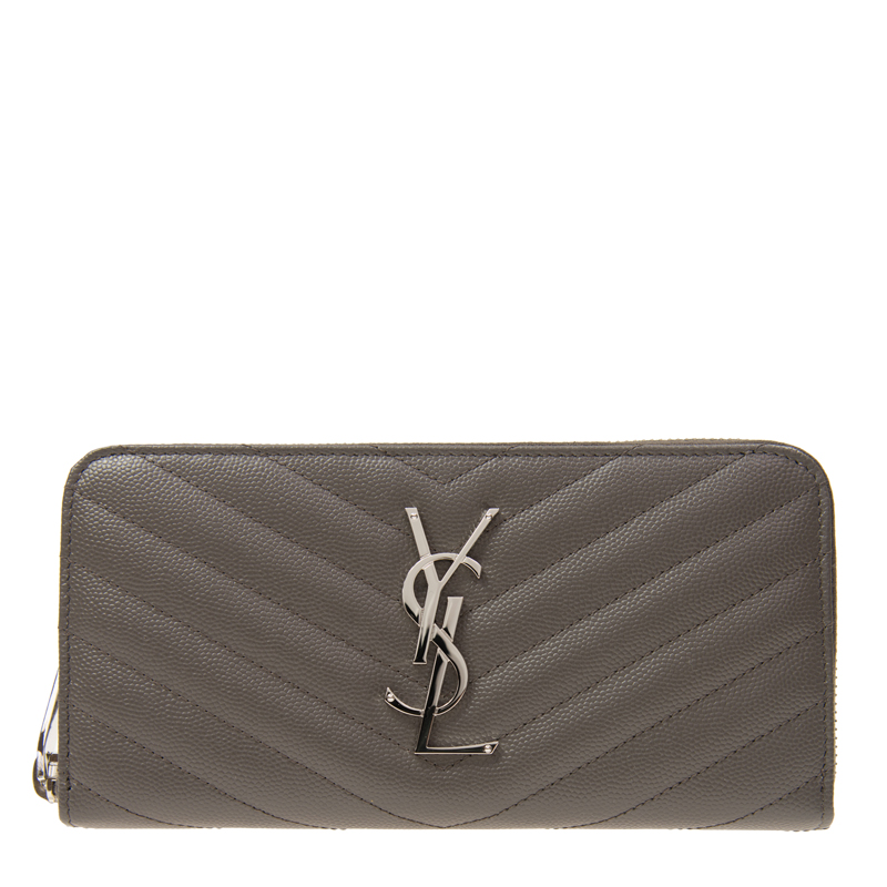 サンローラン SAINT LAURENT  レディース モノグラム レザー キャビアスキン長財布 358094 BOW02 2034