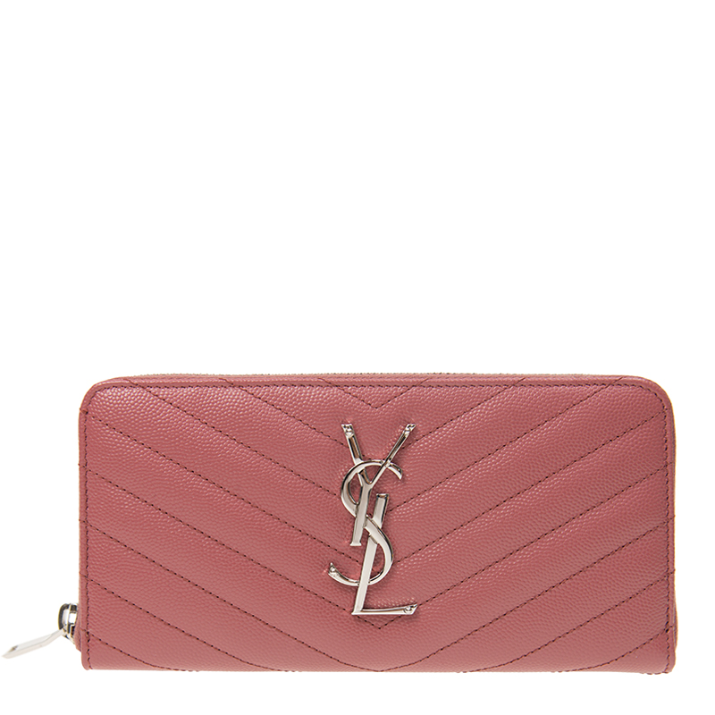 サンローラン SAINT LAURENT レディース モノグラム レザー キャビアスキン長財布 358094 BOW02 6842