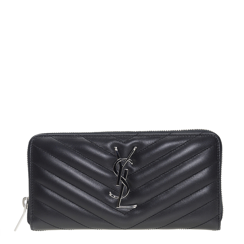 サンローラン SAINT LAURENT レディース モノグラム レザー キャビアスキン長財布 358094 C1502 1000