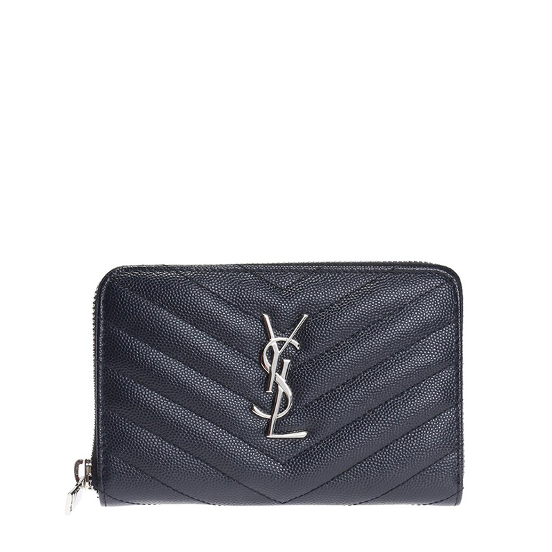 サンローラン SAINT LAURENT メンズ モノグラム サンローラン ラウンドファスナー長財布 ネイビー 481407 BOW02 4147