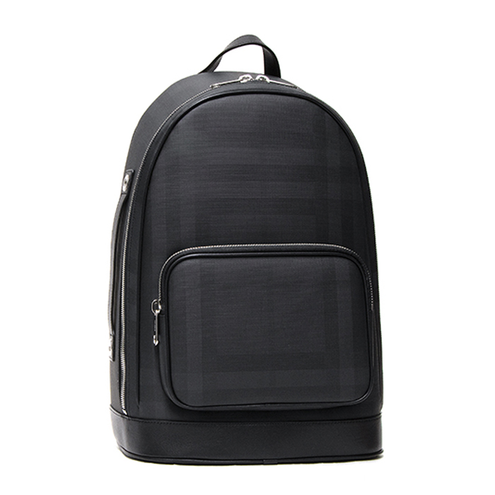 バーバリーBURBERRY BACKPACK メンズバックパック 8013988DACH Rucksack London check & leather backpack dark charcoal ROCCO