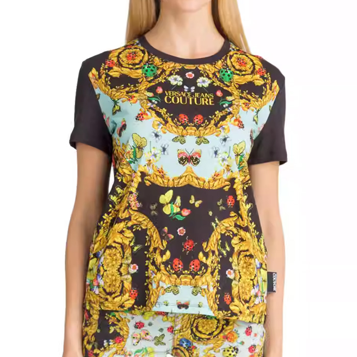 ヴェルサーチ  VERSACE ジーンレディースTシャツ B2HUA7EP 36242 112