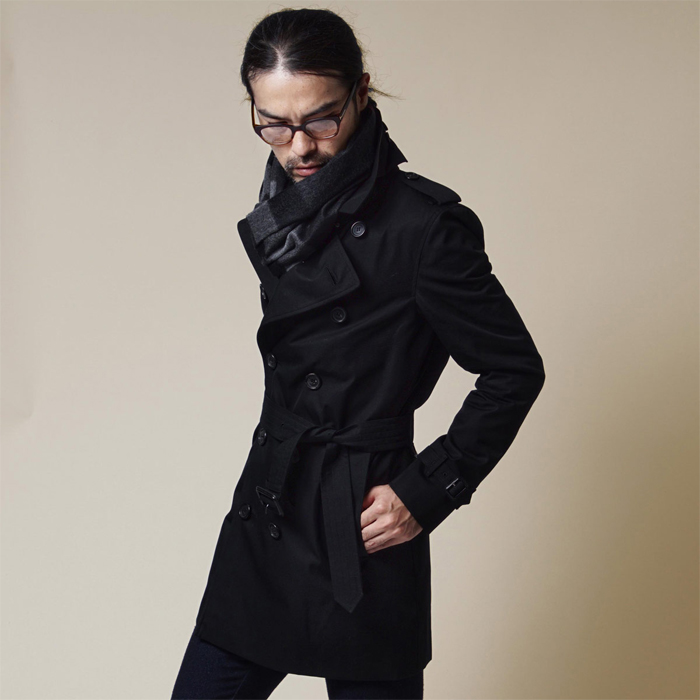 BURBERRY MEN COAT バーバリーメンズコート 3983338 00100 BLACK THE KENSINGTON MEDIUM