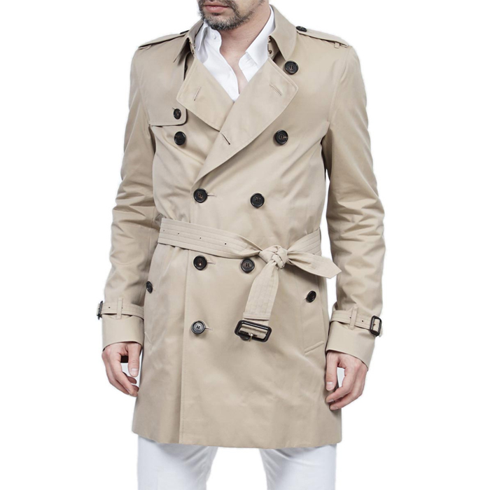 バーバリーBURBERRY メンズ ケンジントン 裏地ノバチェック柄 ベルト付き トレンチコート  3983339 70500 HONEY