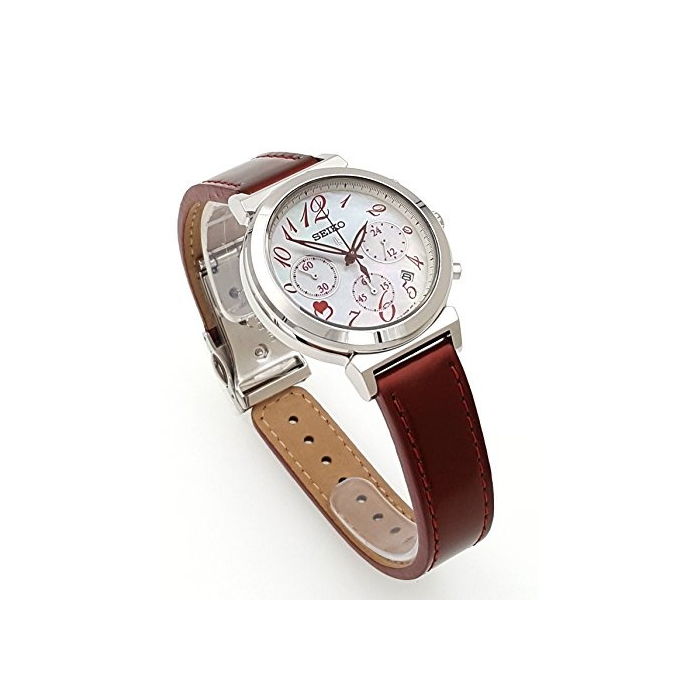 セイコー SEIKO レディース腕時計 Lukia Valentine's Limited Edition Ladies Sapphire Chronograph Watch Red SRW857P1