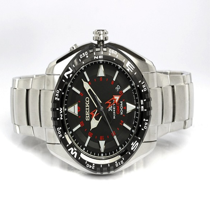 セイコー SEIKO メンズ腕時計  Men's Prospex Kinetic GMT Hardlex Crystal Screw Crown SUN049P1