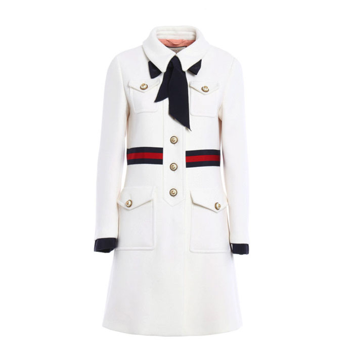 グッチ GUCCI LADY COAT レディー コート 448610 ZHW03 9379 Wool coat with Web 19FW