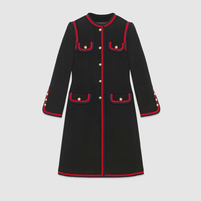グッチ GUCCI LADY COATレディー コート 544855 ZHW03 1152 Wool Bi-color Plain Coats 19FW