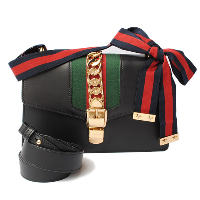 グッチ GUCCI BAG レディースバッグ 421882 CVLEG 8638 2way bag Sylvis lacing braid black