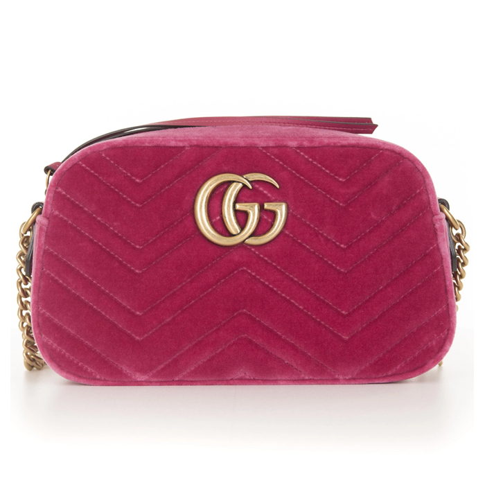 グッチ GUCCI BAG レディースバッグ 447632 9QIBT 5532 Raspberry Pink GG Marmont Velvet Small Shoulder Bag