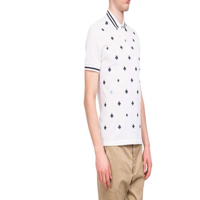グッチGUCCI メンズポロシャツ Men's Men's Bee Pattern Polo Short Sleeve White 431039 X5B55 9983
