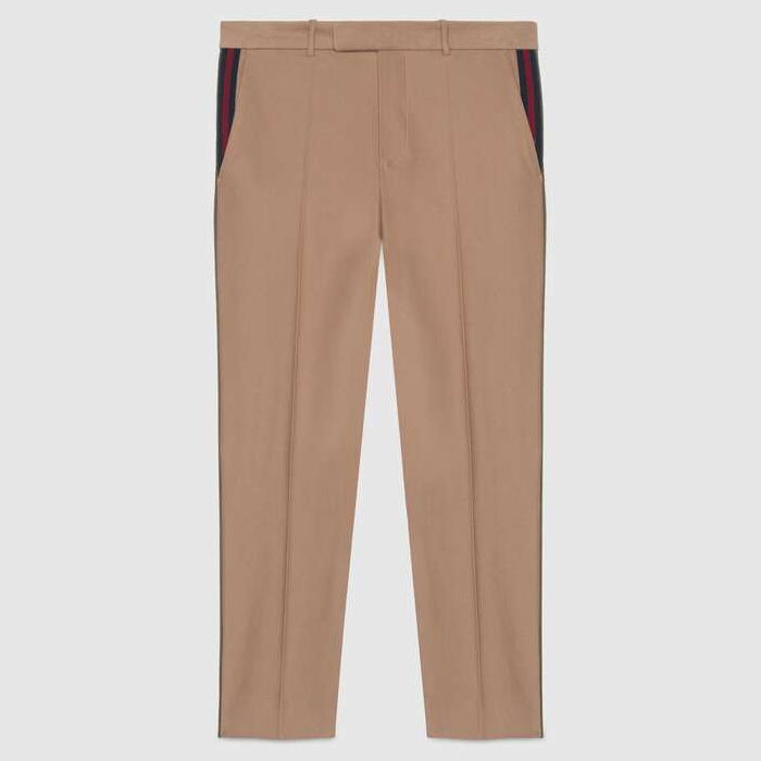 グッチ GUCCI メンズパンツ Web trim formal cotton trousers 468518 3732 2852