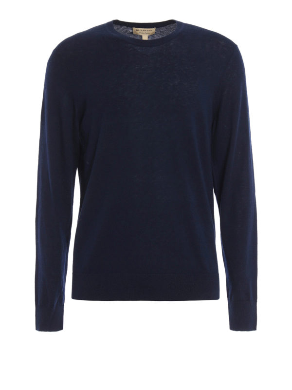 バーバリーBURBERRY  メンズ ダークブルー カシミア混クルーネック 4020044 41000 NAVY