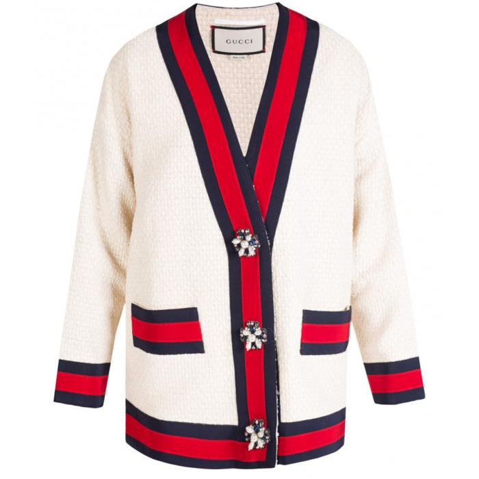 グッチGUCCI レディースカーディガン OVERSIZE TWEED CARDIGAN 469657 ZID86 9401