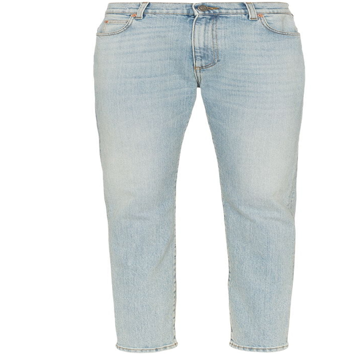 グッチ GUCCI メンズジンズembroidered strawberry leopard skinny jeans 502797 XDAH3 4493