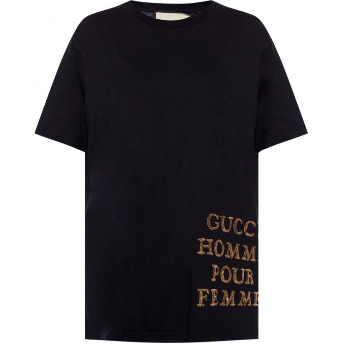 グッチ GUCCI レディースTシャツ LOGO APPLIQUED T-SHIRT 539081 XJA5O 1815