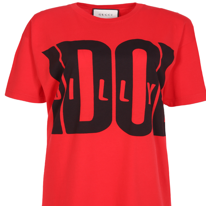 グッチ GUCCI レディース Tシャツ Cotton T-shirt with print Reference 539081 XJAIU 6587