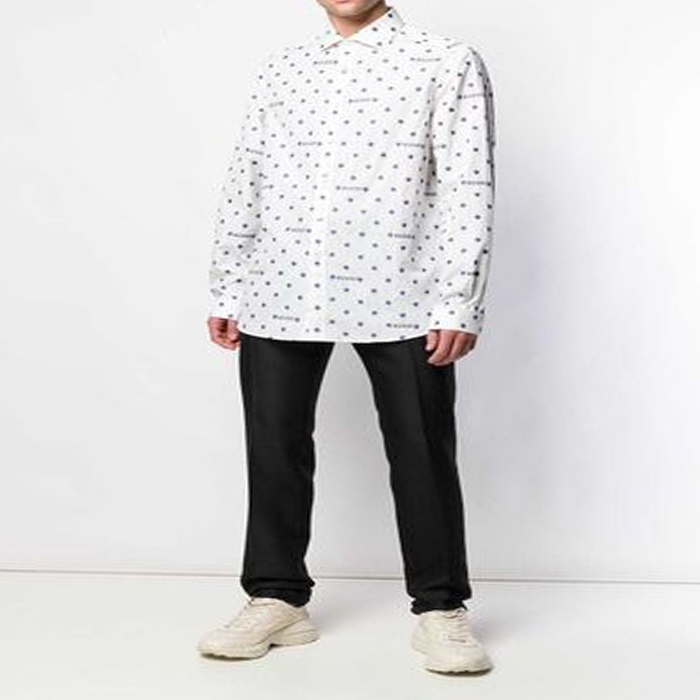 グッチGUCCI メンズシャツStar All Over Logo Shirt 547239 ZAADT 9002