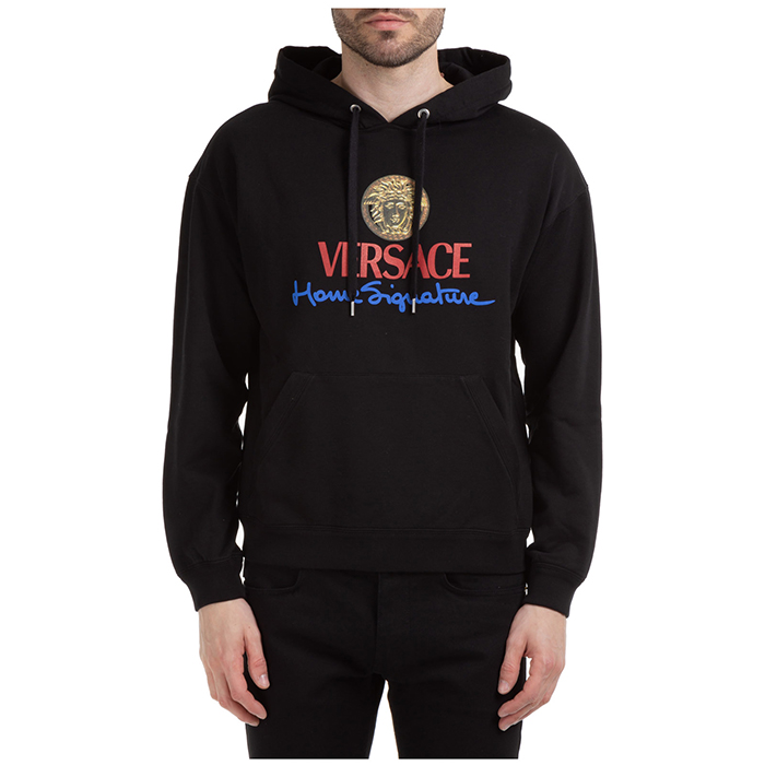 ヴェルサーチ VERSACE メンズプリントコットンスウェットシャツパーカー  A86022 1242 1690