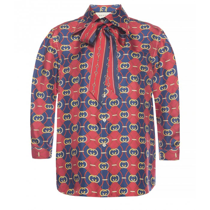 グッチGUCCI レディースシャツ ALL OVER PRINTED SHIRT 565349 ZABRU 4092