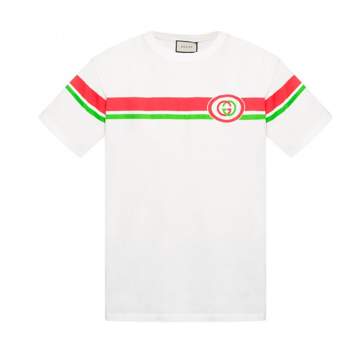 グッチGUCCI メンズTシャツRANDED T SHIRT 565806 XJBAR 9037
