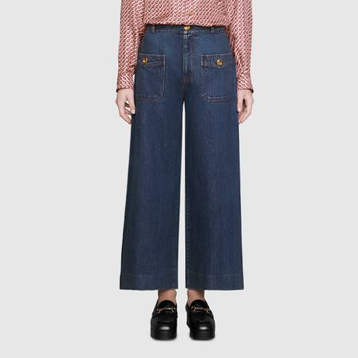 グッチGUCCI レディース ロングジーンズDenim Plain Long Jeans 572694 XDAJV 4100