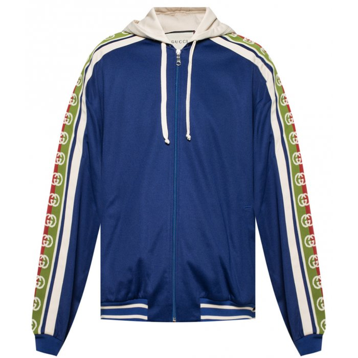 グッチGUCCI メンズ スウェットシャツ WITH LOGO STRIPES 575758 XJA6S 4420