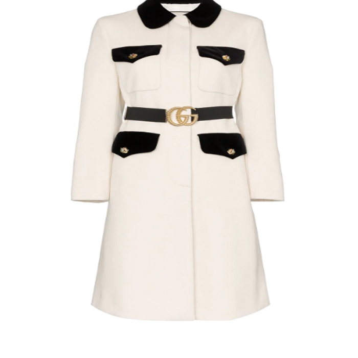 グッチGUCCI COAT レディースコートGG belted waist coat 577443 ZHW03 9783