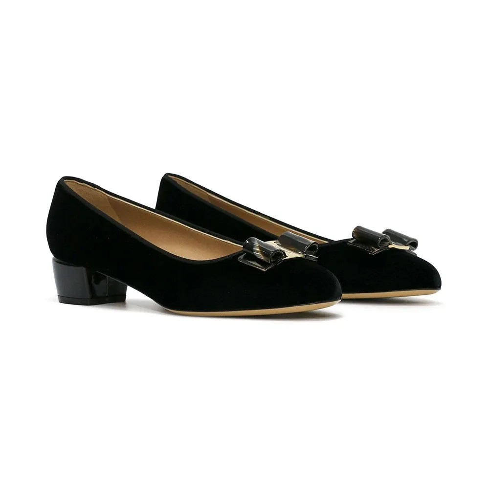 FERRAGAMO LADIES SHOES フェラガモ レディース シューズ 0587501 VARAT NERO